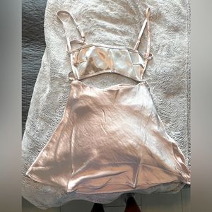 Meshki Veda Two Tone Mini Dress - Blush Pink